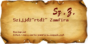 Szijjártó Zamfira névjegykártya